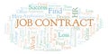 Job Contract word cloud. Royalty Free Stock Photo