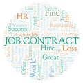 Job Contract word cloud. Royalty Free Stock Photo