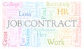 Job Contract word cloud. Royalty Free Stock Photo