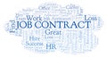 Job Contract word cloud. Royalty Free Stock Photo