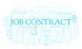 Job Contract word cloud. Royalty Free Stock Photo