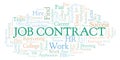 Job Contract word cloud. Royalty Free Stock Photo