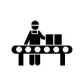 Job, conveyor, production, factory icon. Element of manufacturing icon. Premium quality graphic design icon. Signs and symbols Royalty Free Stock Photo