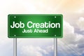 Job Creation Green Road Sign