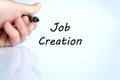 Job creation text concept