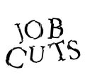 JOB CUTS stamp on white Royalty Free Stock Photo