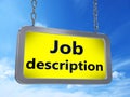 Job description on billboard Royalty Free Stock Photo