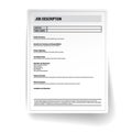 Job description template vector