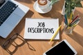 JOB DESCRIPTIONS Human resources, employment, team management J Royalty Free Stock Photo