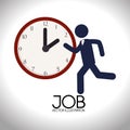 Job design over white backgroundvector illustration Royalty Free Stock Photo