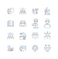 Job development line icons collection. Employment, Training, Skill-building, Career, Coaching, Opportunities