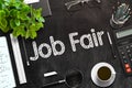 Job Fair Concept on Black Chalkboard. 3D Rendering. Royalty Free Stock Photo