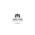 Job fair logo icon with shadow