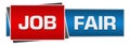 Job Fair Red Blue Horizontal Royalty Free Stock Photo