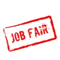 Job fair red rubber stamp on white. Royalty Free Stock Photo