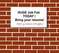 Job Fair sign, ageism Royalty Free Stock Photo