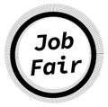 JOB FAIR stamp on white Royalty Free Stock Photo