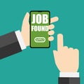job found apply for mobile phone application Royalty Free Stock Photo