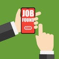 job found apply for mobile phone application Royalty Free Stock Photo
