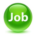 Job glassy green round button Royalty Free Stock Photo