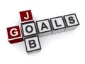 Job goals word blocks