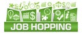 Job Hopping Business Symbols On Top Green