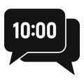 Job hour chat icon simple vector. Work time Royalty Free Stock Photo