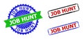 JOB HUNT Rosette and Rectangle Bicolor Seals with Scratched Styles