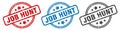job hunt stamp. job hunt round isolated sign. Royalty Free Stock Photo