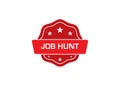 Job Hunt stamp, Job Hunt rubber stamp, Royalty Free Stock Photo