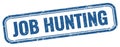 JOB HUNTING text on blue grungy vintage stamp Royalty Free Stock Photo