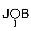 Job icon, hr solutions, search for employees and jobs, recruitment agency logo, job applicant sign, recruitment or selection