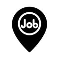 Job glyph flat vector icon Royalty Free Stock Photo