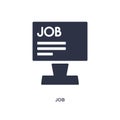 job icon on white background. Simple element illustration from human resources concept Royalty Free Stock Photo