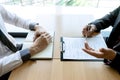 Job interview businessman listen to New staff