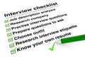 Job interview checklist