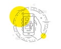 Job interview document line icon. CV file page sign. Vector