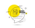 Job interview document line icon. CV file page sign. Vector