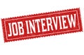 Job interview grunge rubber stamp