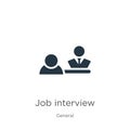 Job interview icon vector. Trendy flat job interview icon from general collection isolated on white background. Vector