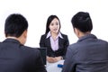 Job Interview - isolated Royalty Free Stock Photo