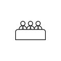 job interview line icon. Element of head hunting icon for mobile concept and web apps. Thin line job interview icon can be used fo