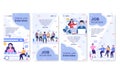 Job Interview Meeting and Candidate of Employment or Hiring Stories Template Flat Illustration Editable of Square Background