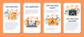 Job interview mobile application banner set. Idea of employment and hiring.