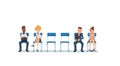 Job Interview and Recruiting. Vector Illustration. Royalty Free Stock Photo