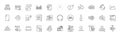 Job interview, Time and Augmented reality line icons. For web app, printing. Line icons. Vector