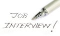 Job Interview written on a white paper