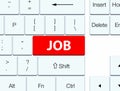 Job red keyboard button Royalty Free Stock Photo