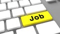 Job Keyboard button - Finding a job - work chance - hiring Royalty Free Stock Photo