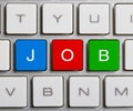 Job On Keyboard Royalty Free Stock Photo